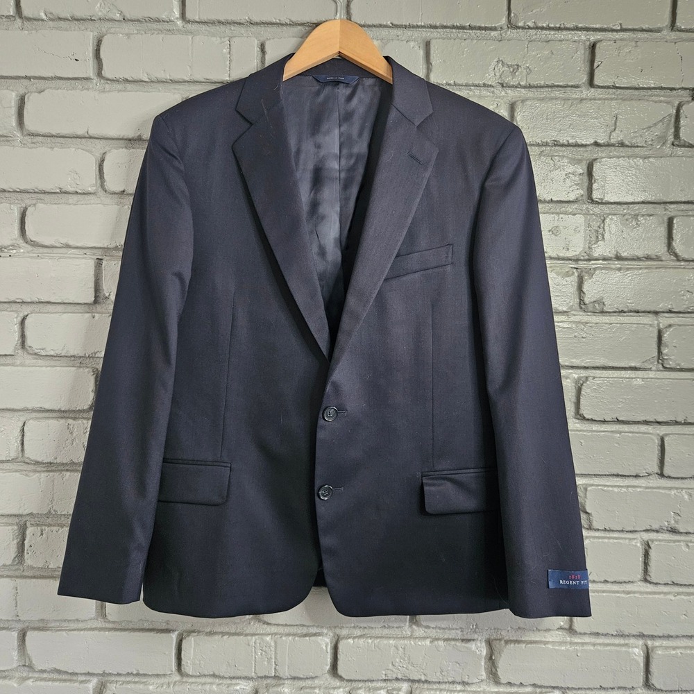 Brooks Brothers 1818 Regent Fit Navy Wool Blazer 40S Estrato Trabaldo Italy